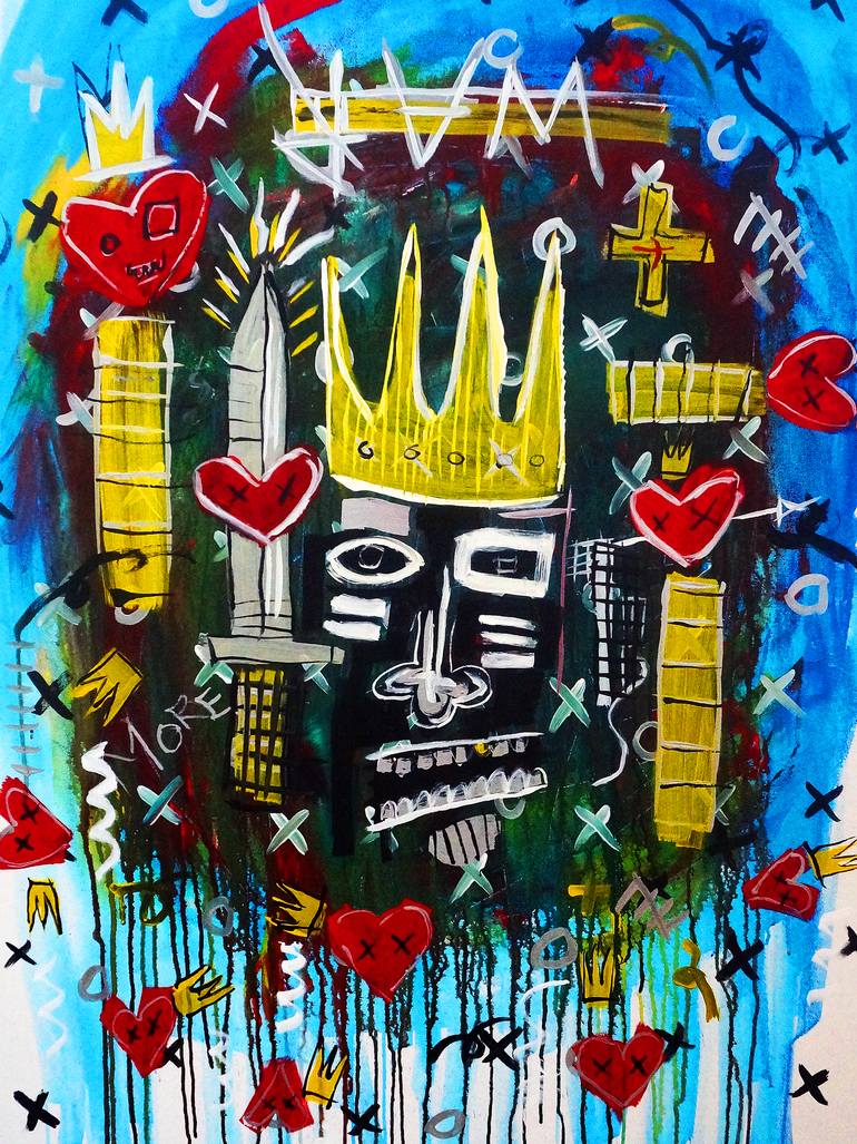 770x1027 Saatchi Art King Of Hearts Painting By Jq Sirls - King Of Hearts Painting