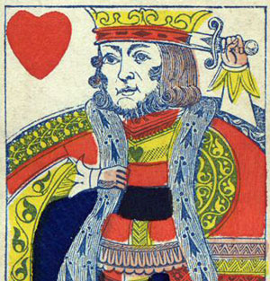 300x313 Suicide King - King Of Hearts Painting