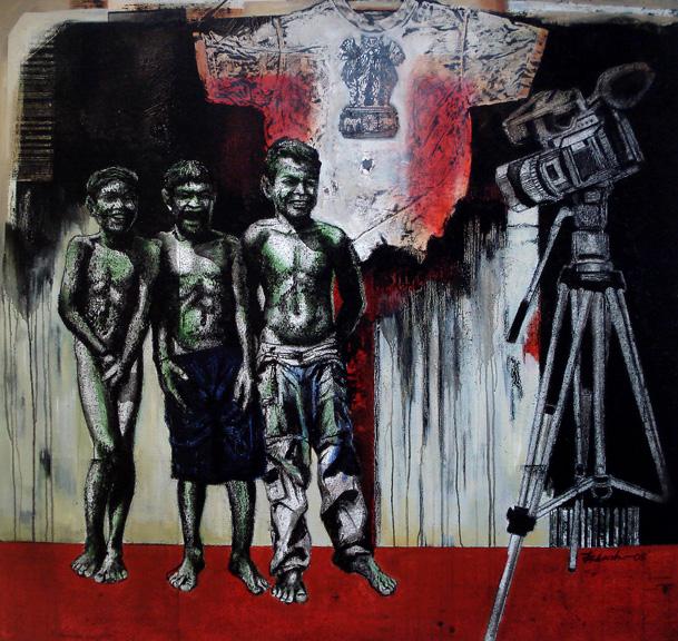 609x576 King Of Kings By Artist Palash Halder Acrylic Paintings - King Of Kings Painting