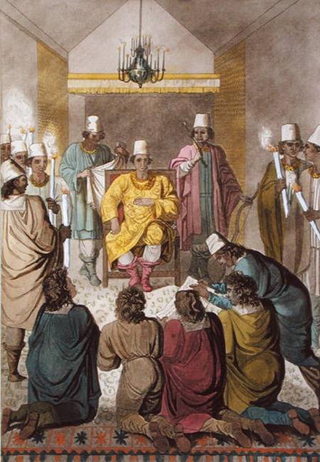 450x649 Don Alvaro, King Of The Congolese On His - King On Throne Painting