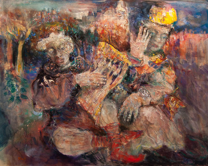 800x638 King Saul And The Harpist Paintings R. Michelson Galleries - King Saul Painting