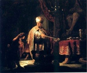 300x253 Rembrandt - King Saul Painting