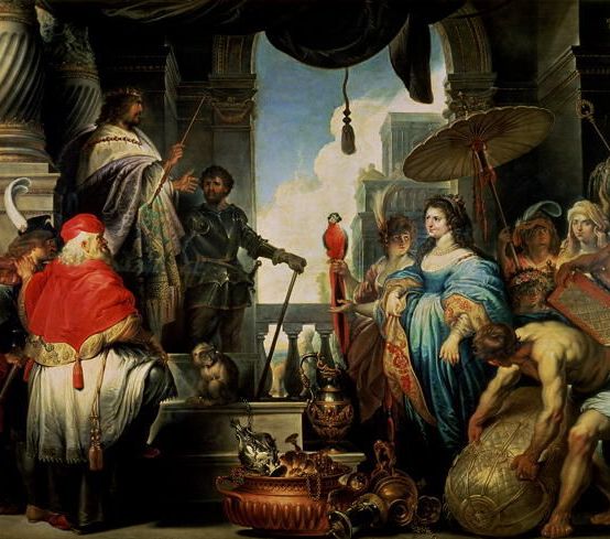 554x489 The Queen Of Sheba - King Solomon Painting