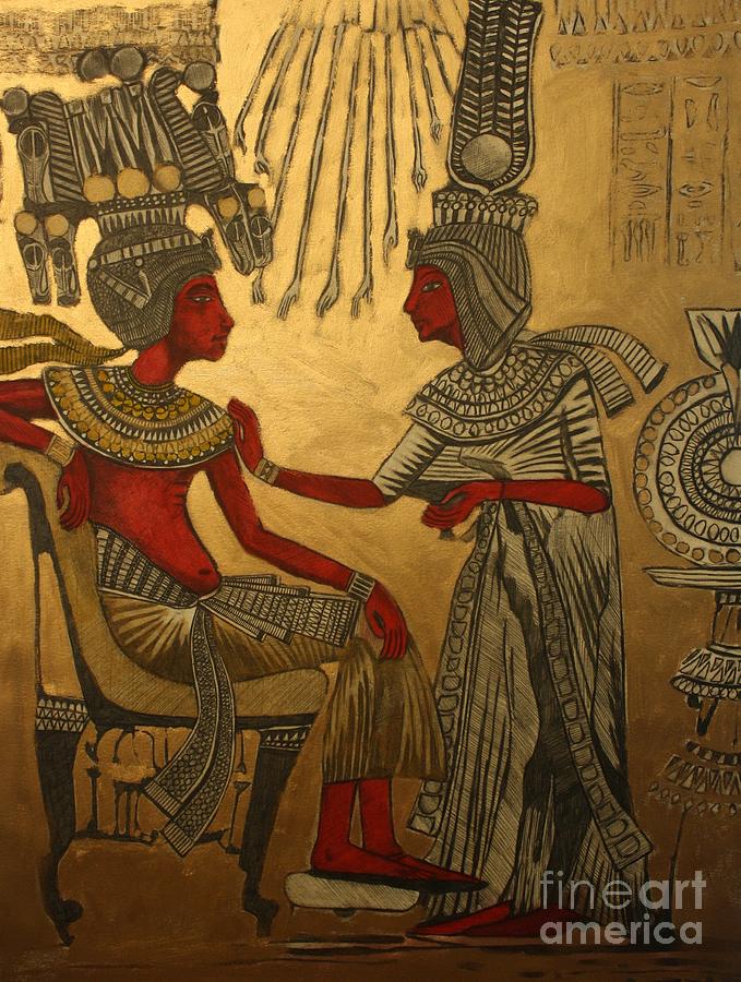 679x900 King Of Kings Painting By Michael Kulick - King Tut Painting