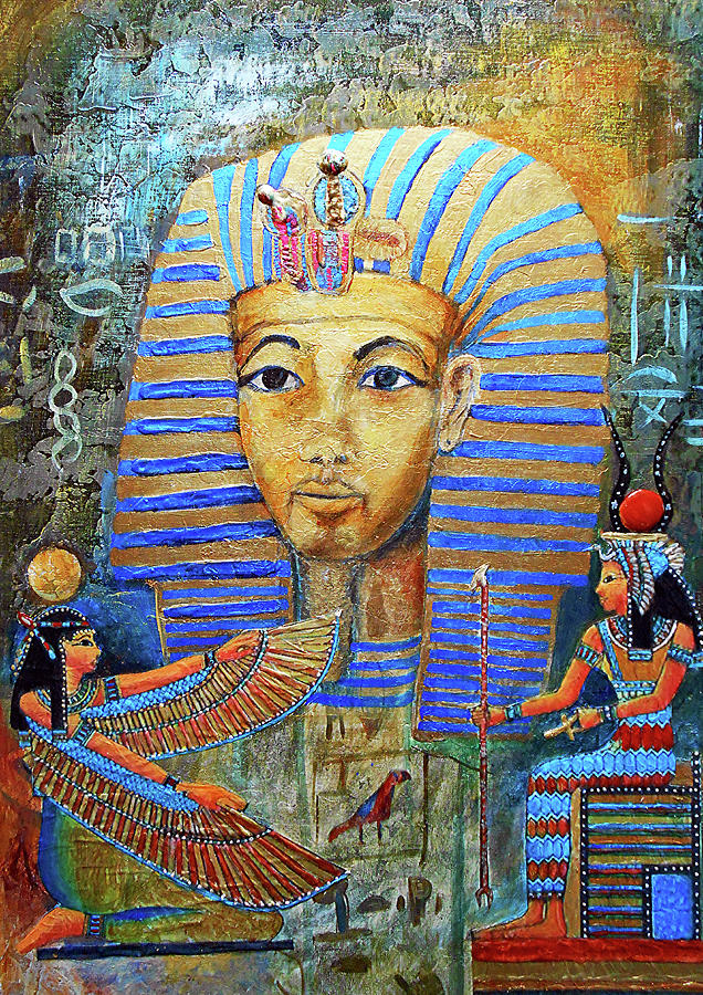 636x900 King Tut Painting By Michael Durst - King Tut Painting