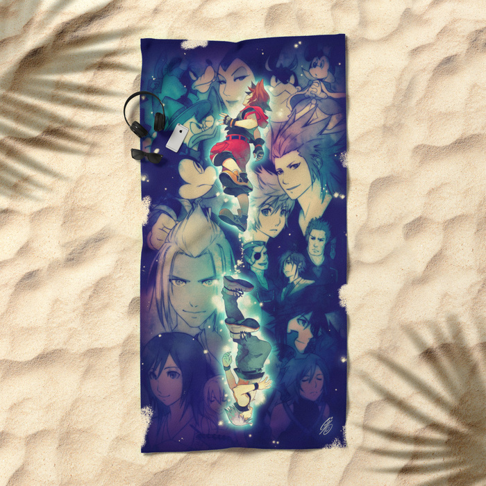 700x700 Kingdom Hearts Beach Towel By Ginilla Society6 - Kingdom Hearts Painting