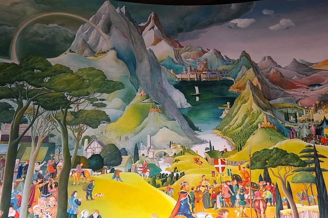 640x426 Painting Of Fairy Kingdom Village Public Domain Free Photos - Kingdom Painting