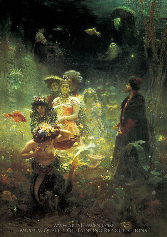 578x820 Reproduction Painting Ilya Repin Sadko In The Underwater Kingdom - Kingdom Painting
