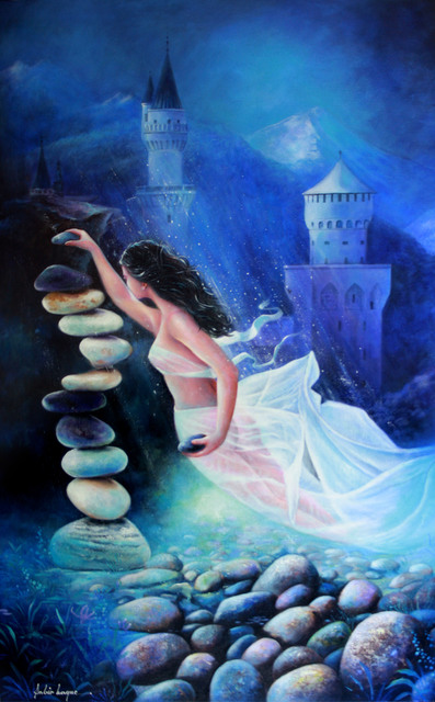 397x640 Sabir Haque Artwork Water Kingdom Original Painting Acrylic - Kingdom Painting