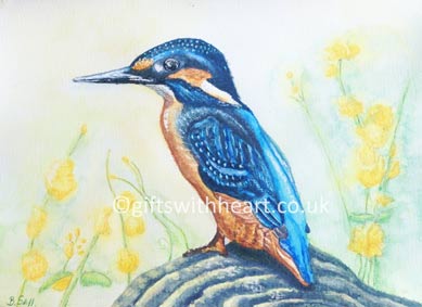 389x283 Kingfisher Painting - Kingfisher Painting
