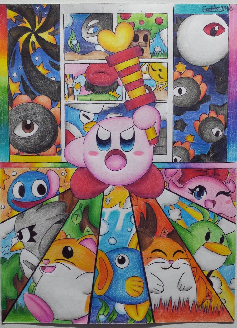 760x1051 Kirby's Dream Land 3 By Plucky Nova - Kirby Painting