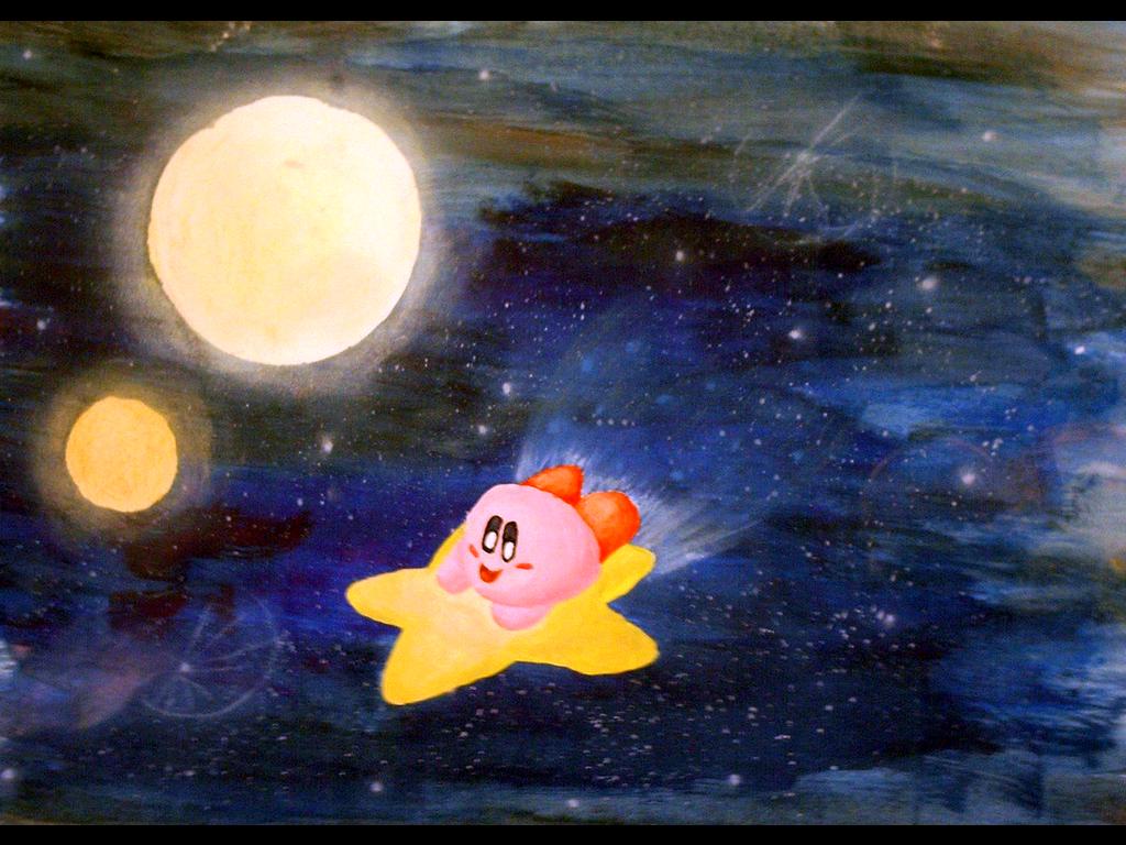 1024x768 Kirby Painting By Littlemisskirby - Kirby Painting