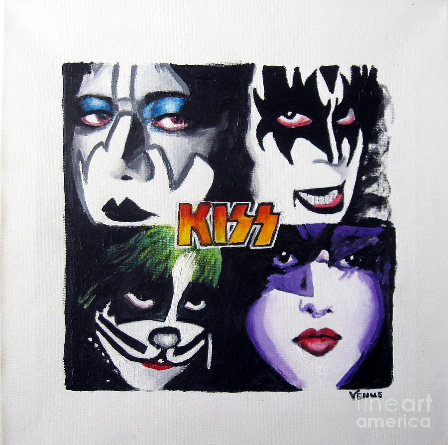 900x893 Kiss Painting By Venus - Kiss Band Painting