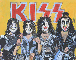 300x240 Rock Band Kiss Paintings Fine Art America - Kiss Band Painting