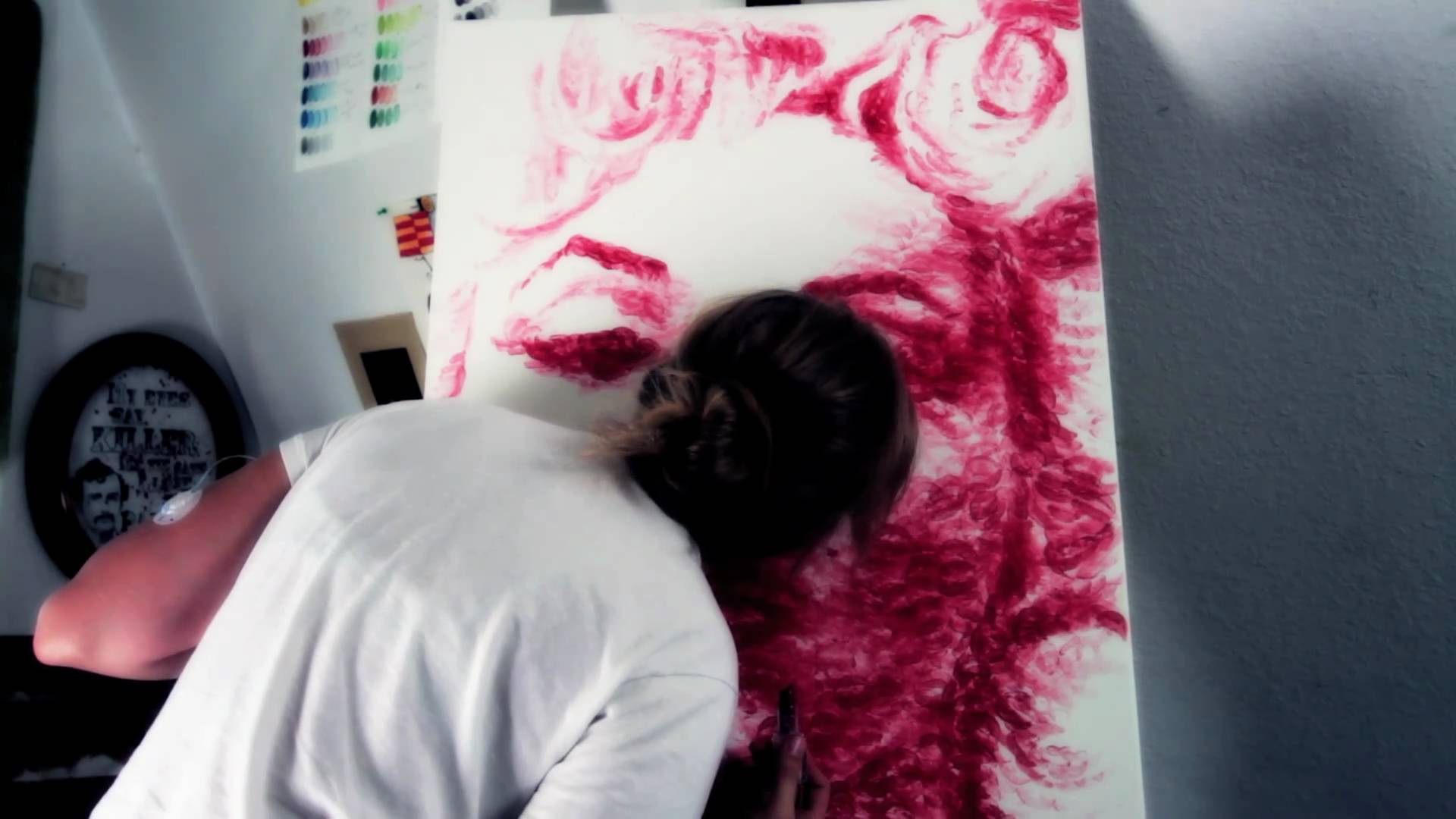 1920x1080 Natalie Irish - Kissing Lips Painting