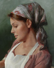 173x220 School Of Oil Painting - Kitchen Maid Painting