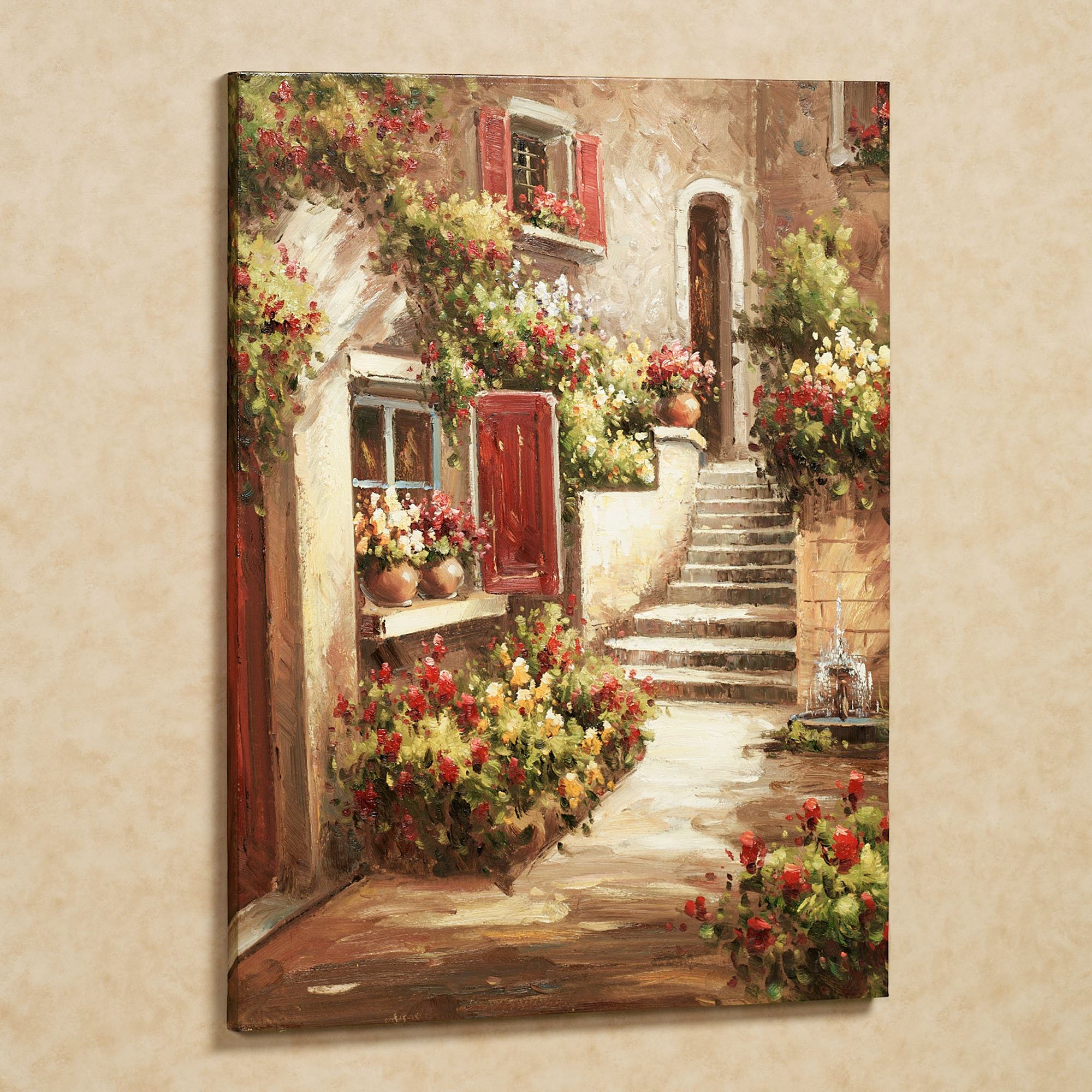 2000x2000 Tuscan Flowers Canvas Wall Art - Kitchen Painting On Canvas