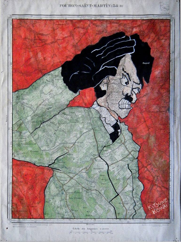 770x1029 Saatchi Art Krapuul ! (Scum !) Painting By Kitsune Kowai - Kitsune Painting