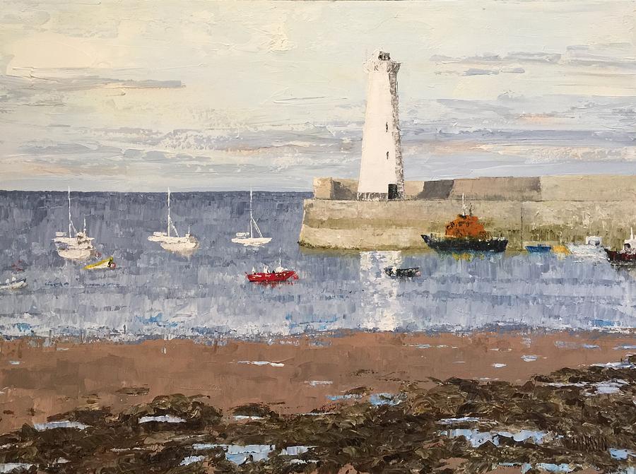 900x671 Donaghadee Lighthouse Painting By Lianna Klassen - Klassen Painting