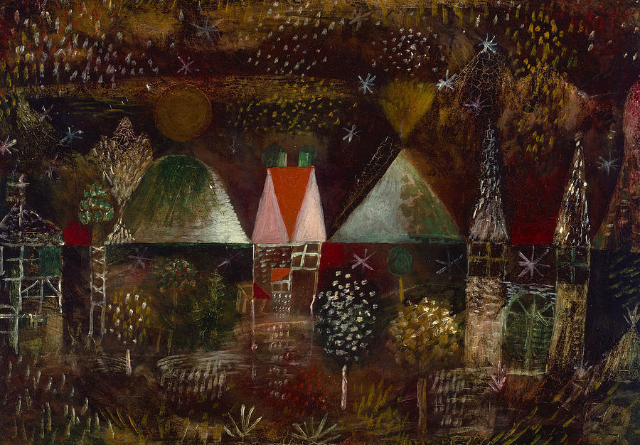 900x626 Night Feast Painting By Paul Klee - Klee Painting