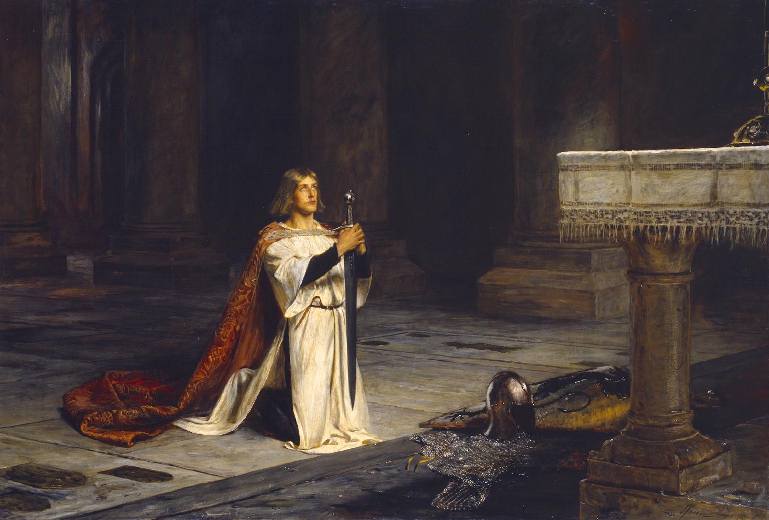 Kneeling Knight Painting at PaintingValley.com | Explore collection of ...