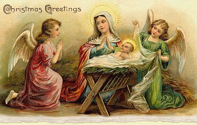 750x478 24 Outdoor Kneeling Santa Color Yard Art Statue Adoring Baby - Kneeling Santa Painting