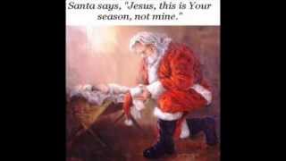 320x180 Santa Kneeling - Kneeling Santa Painting