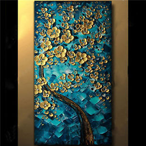 300x300 Ya 523 Hand Painted Thick Palette Knife Oil Painting Peacock Tree - Knife Oil Painting