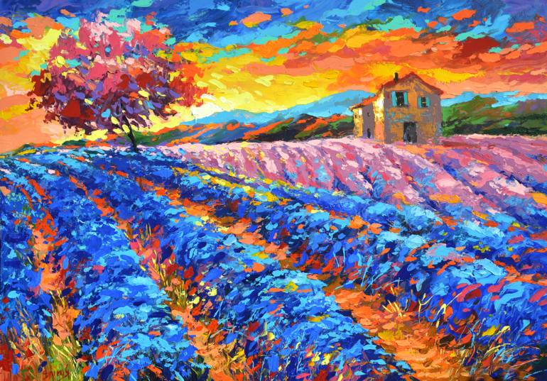 770x537 Saatchi Art Evening In Provence - Knife Painting