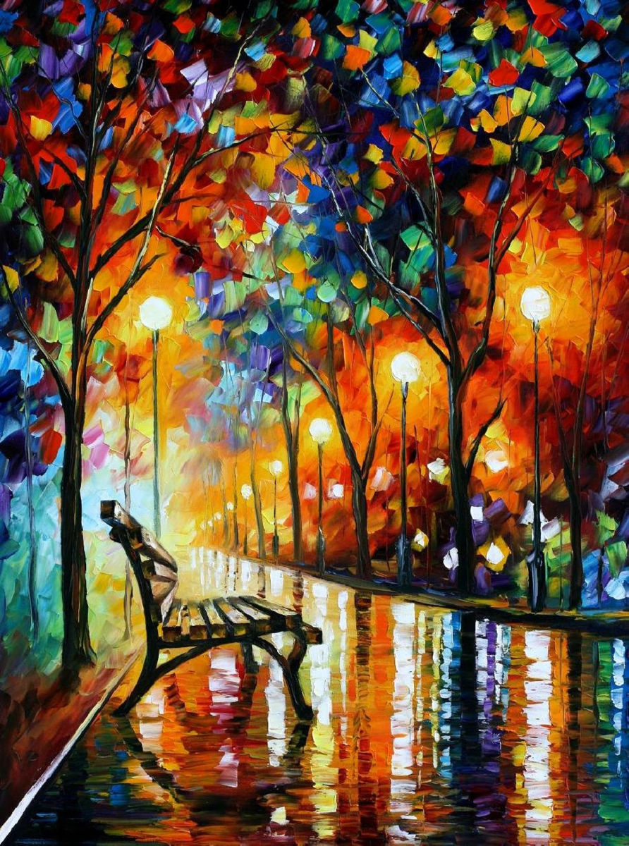 892x1200 The Loneliness Of Autumn Palette Knife Painting On Canvas By - Knife Painting