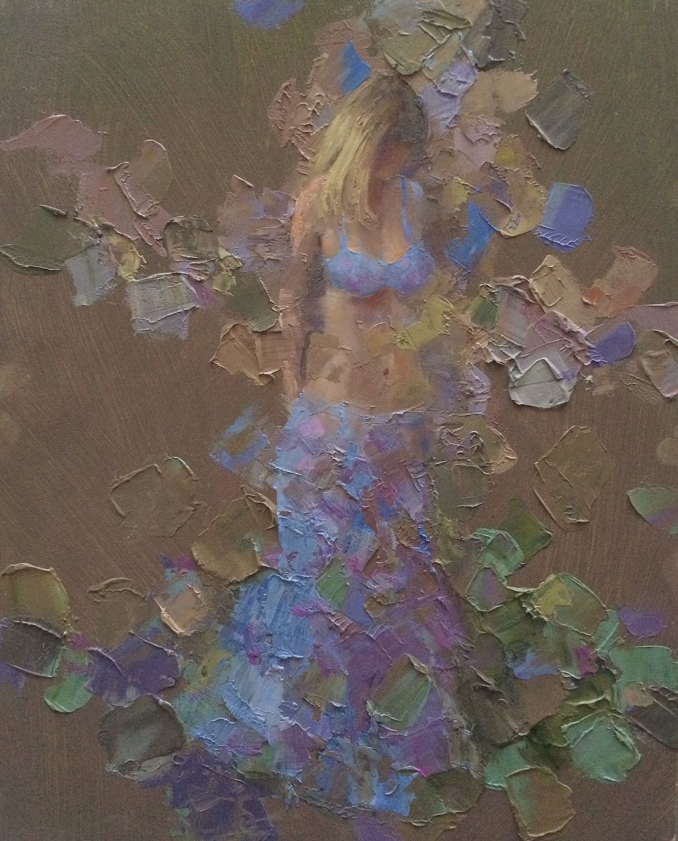 967x1200 Figure Palette Knife Painting - Knife Painting