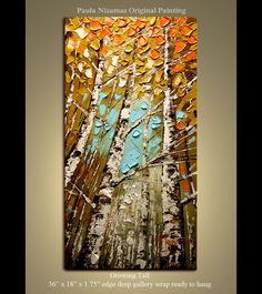 236x265 Original Textured Palette Knife Landscape Painting Oil On Canvas - Knife Painting Abstract