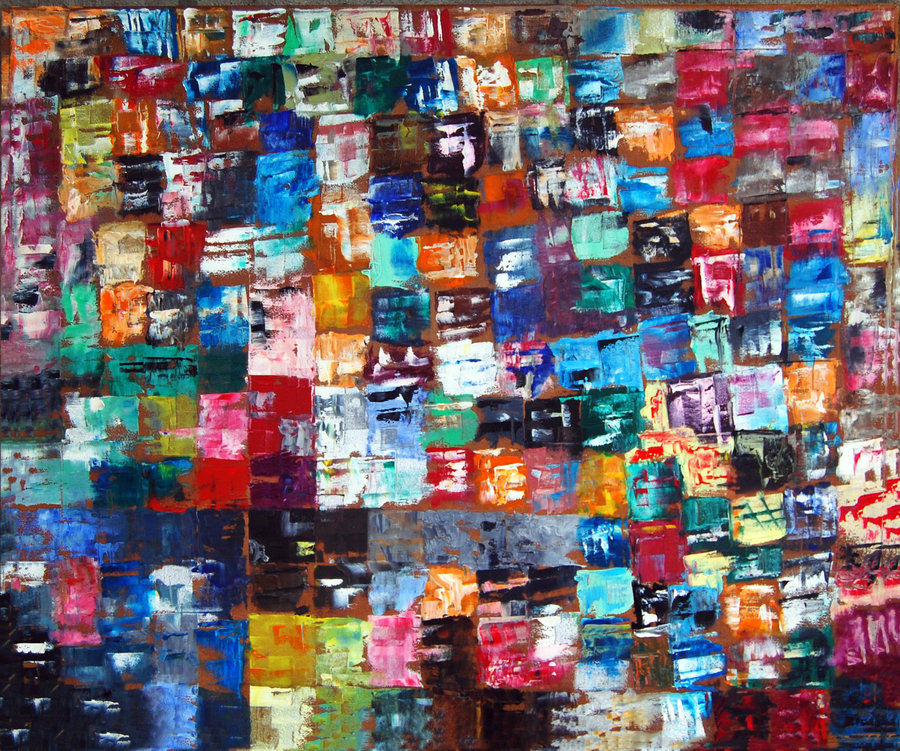 900x751 Abstract Study Palette Knife Oil Painting By Surehit123 - Knife Painting Abstract