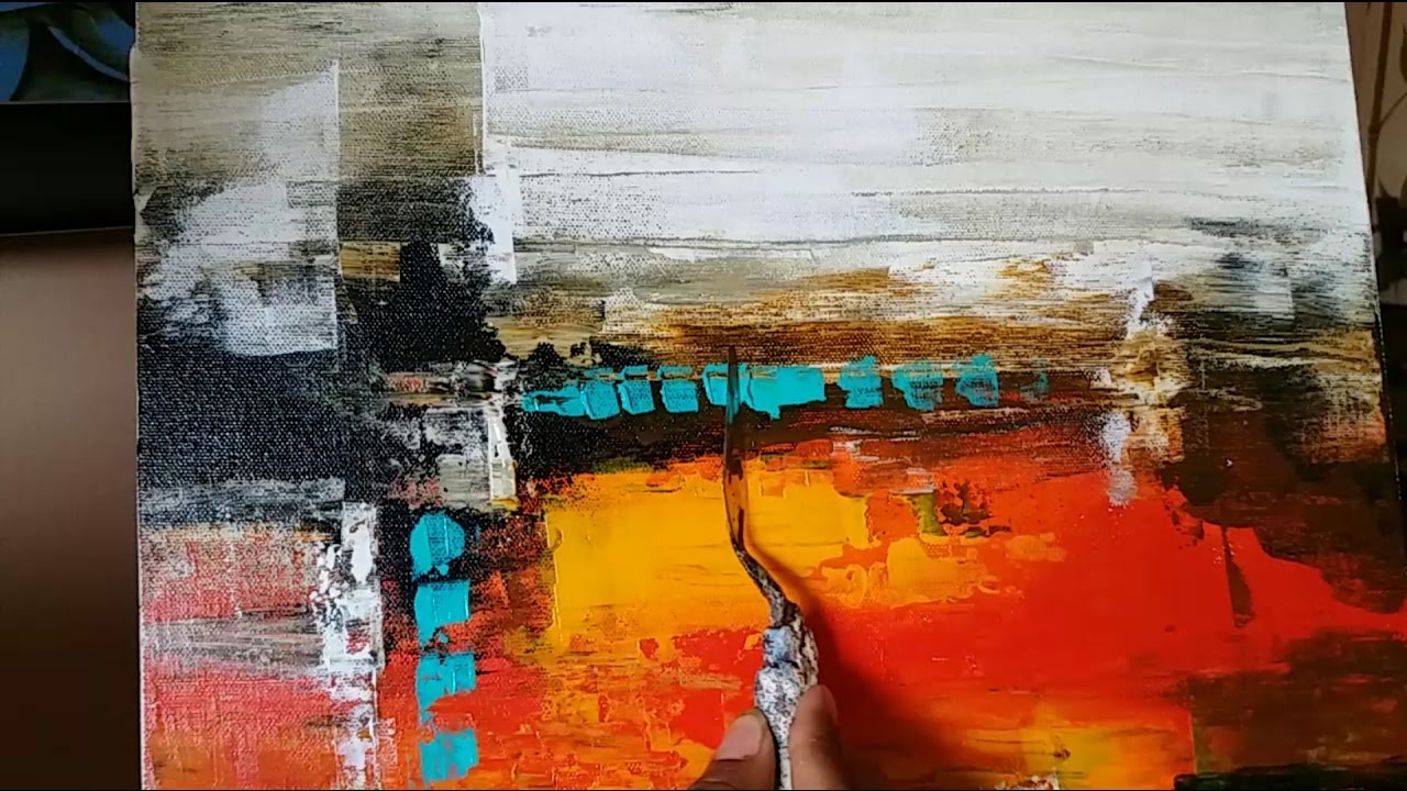 1280x720 Acrylic Abstract Painting Easy Palette Knife Techniques - Knife Painting Abstract