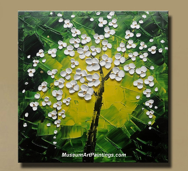 650x594 Palette Knife Painting Flower Tree 008 - Knife Painting Flowers
