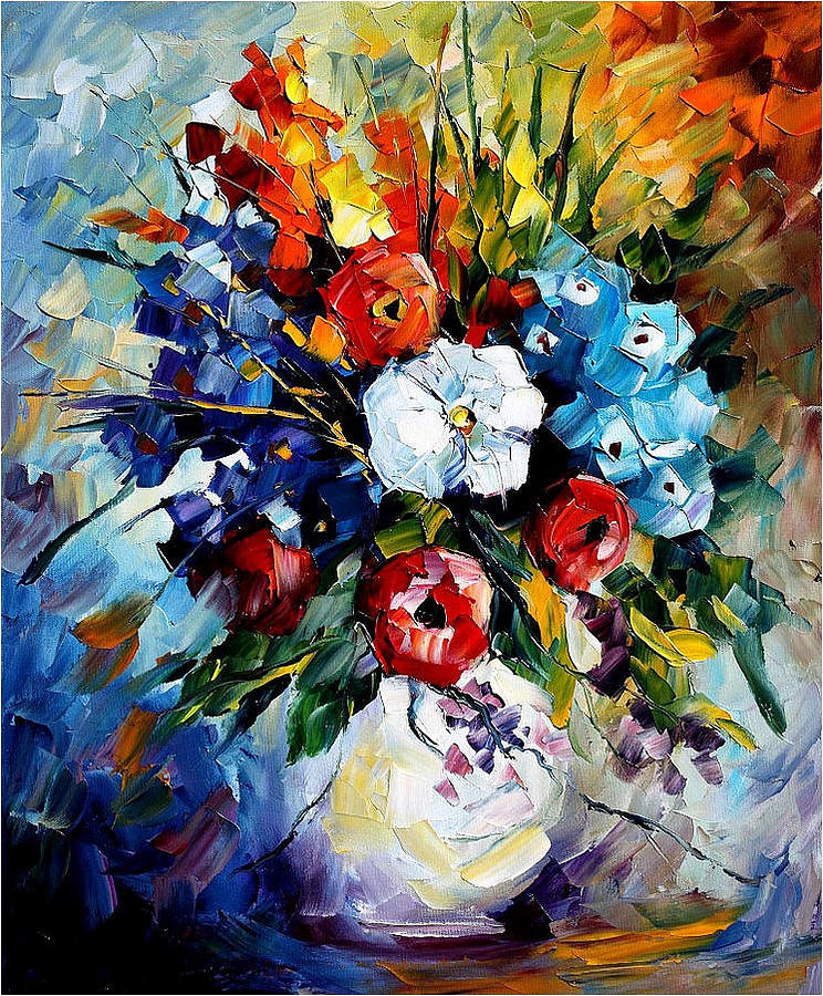 744x900 Dream Flowers - Knife Painting Flowers
