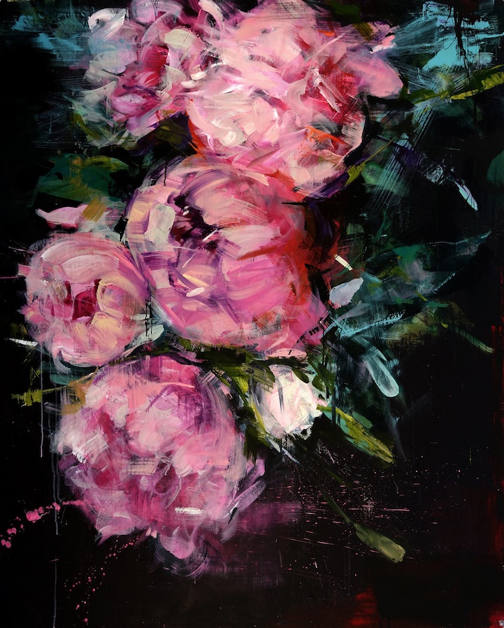 Knife Painting Flowers at PaintingValley.com | Explore collection of ...