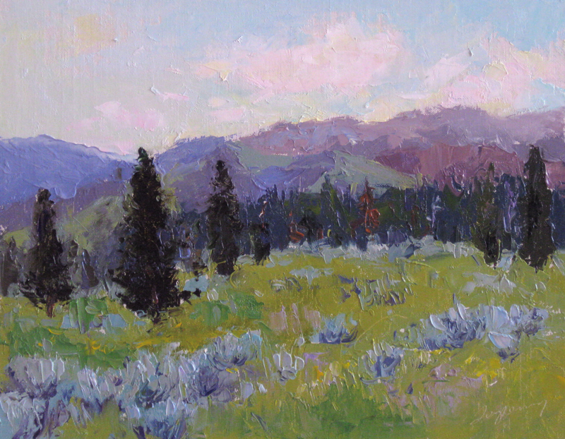 800x622 Landscape Palette Knife Life Plein Air - Knife Painting Landscape