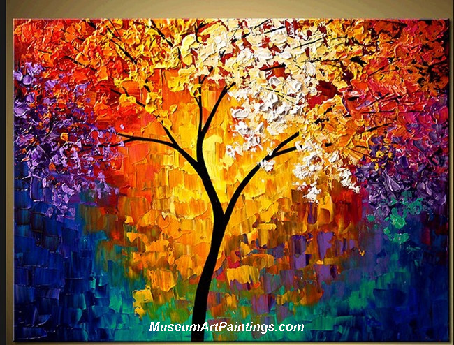 650x494 Palette Knife Oil Painting Landscape Tree 011 - Knife Painting Landscape