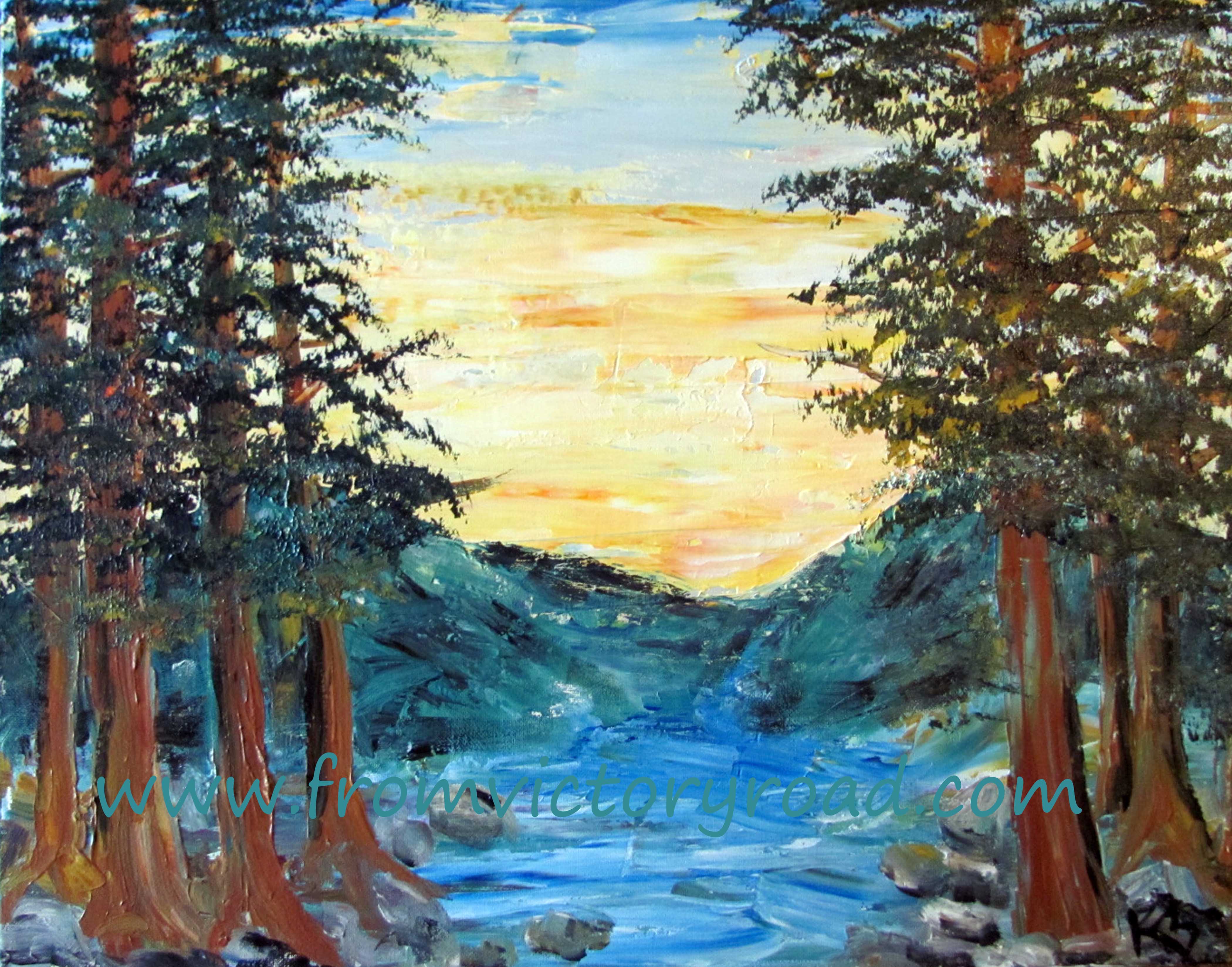 4200x3300 Palette Knife Paintings From Victory Road - Knife Painting Landscape