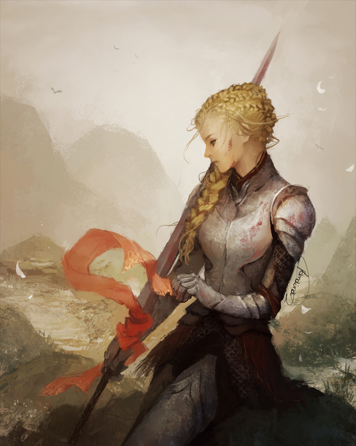717x897 Lady Knight By Janainaart - Knight And Lady Painting