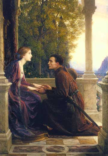 360x522 Medieval Romantic Posters - Knight And Lady Painting