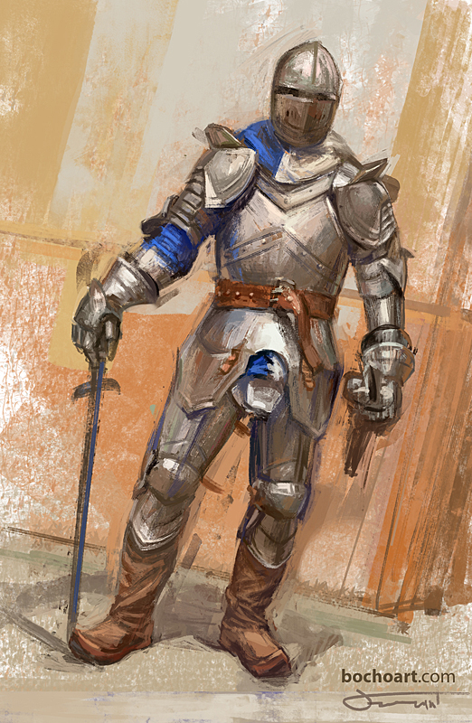 522x800 Knight Painting By Bocho - Knight Painting