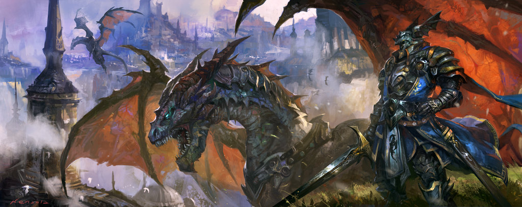 Knight Vs Dragon Painting at PaintingValley.com | Explore collection of ...