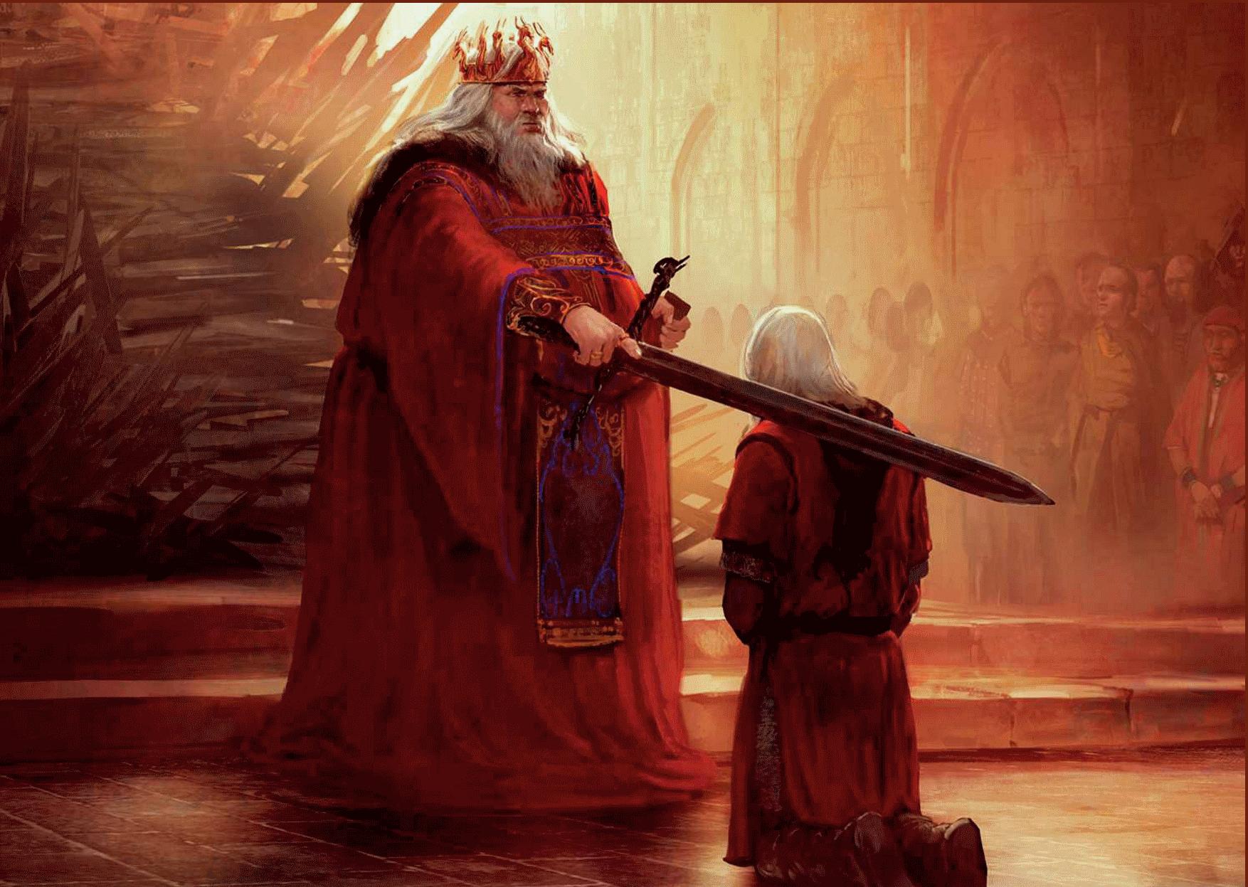 1754x1247 Game Of Thrones - Knighting Painting