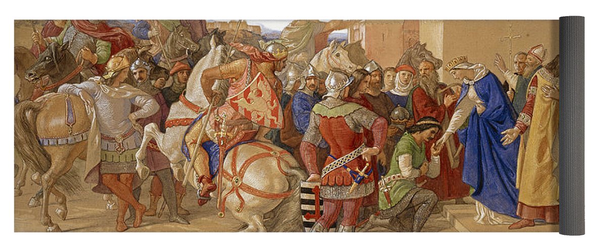 1171x500 Piety The Knights The Round Table About To Depart In Quest - Knights Of The Round Table Painting