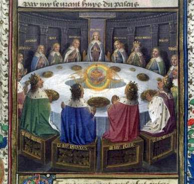 387x366 The Origins Of The Round Table - Knights Of The Round Table Painting
