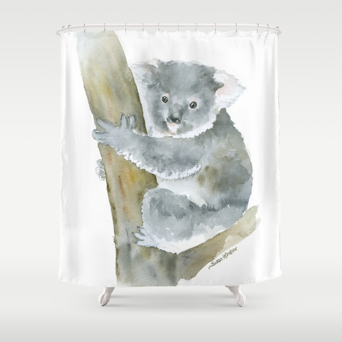 700x700 Koala Watercolor Painting Shower Curtain By Susanwindsor Society6 - Koala Painting