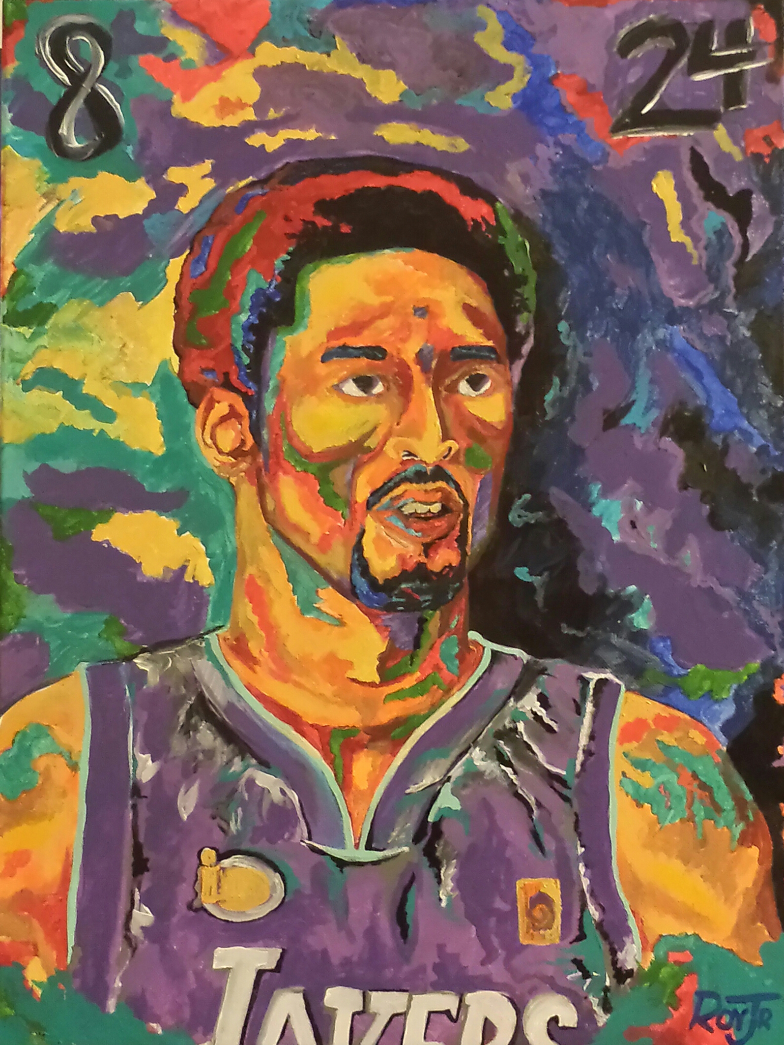 1595x2124 Acrylic Painting Dave Roy - Kobe Bryant Canvas Painting