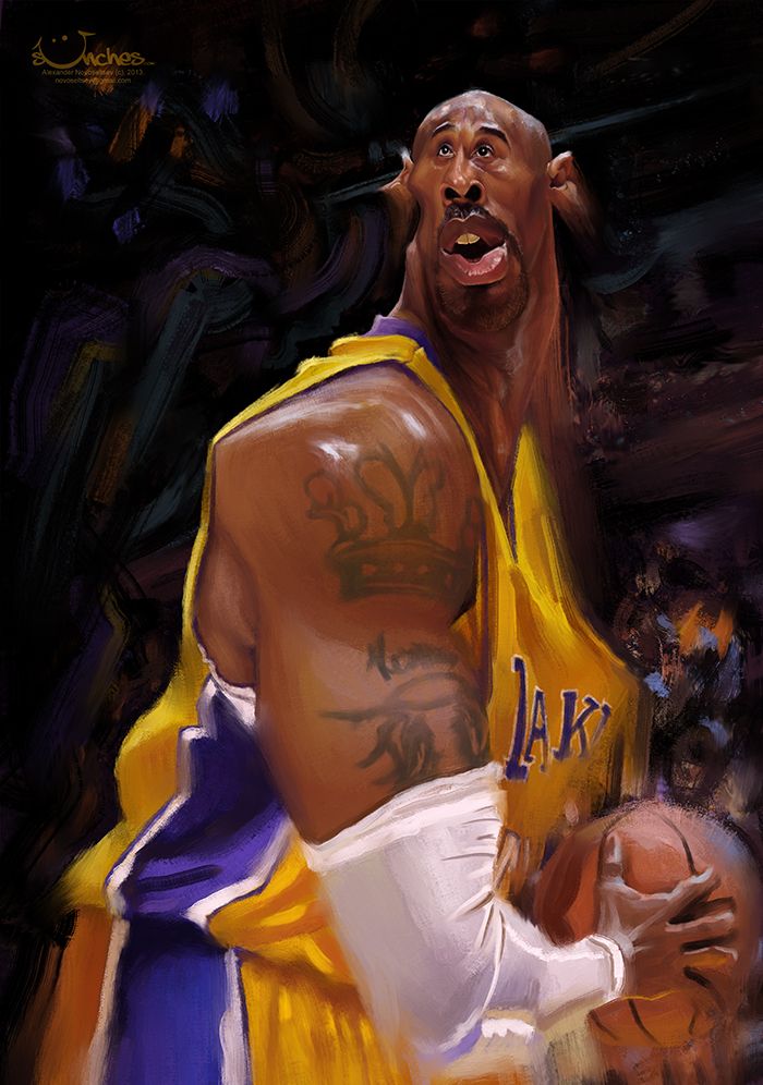 700x996 Kobe Bryant. Painted For Cs 3000 On Facebook. My Caricatures - Kobe Bryant Painting